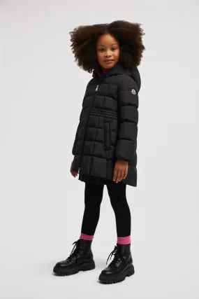 Moncler Enfant Girls Down Padded Arina Long Parka in Black