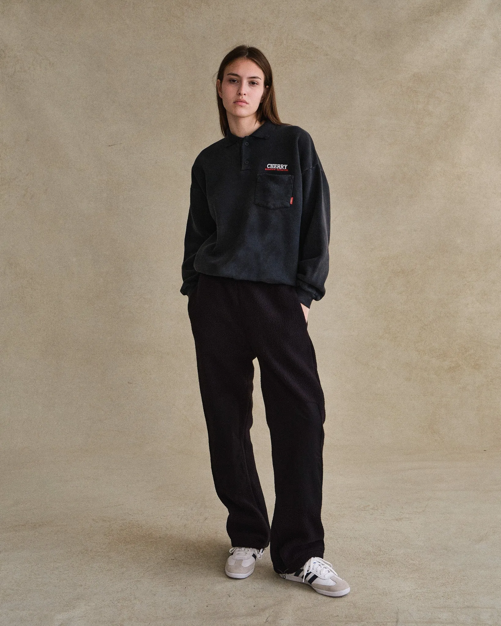 Mountain Expedition L/S Polo Fleece (Black)