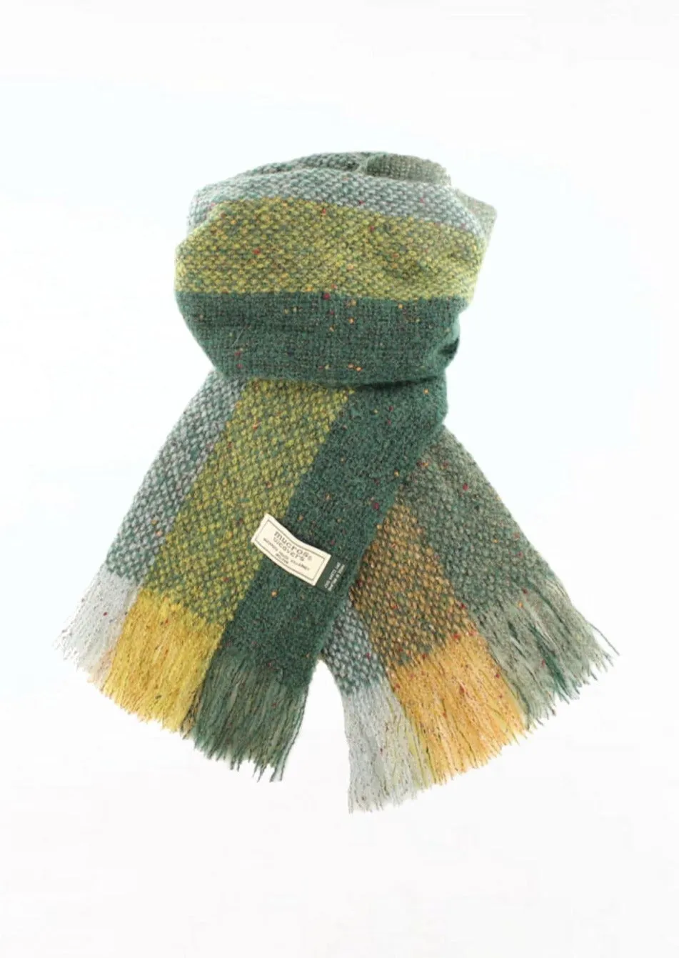 Mucros Islander Scarf| Green Stripe