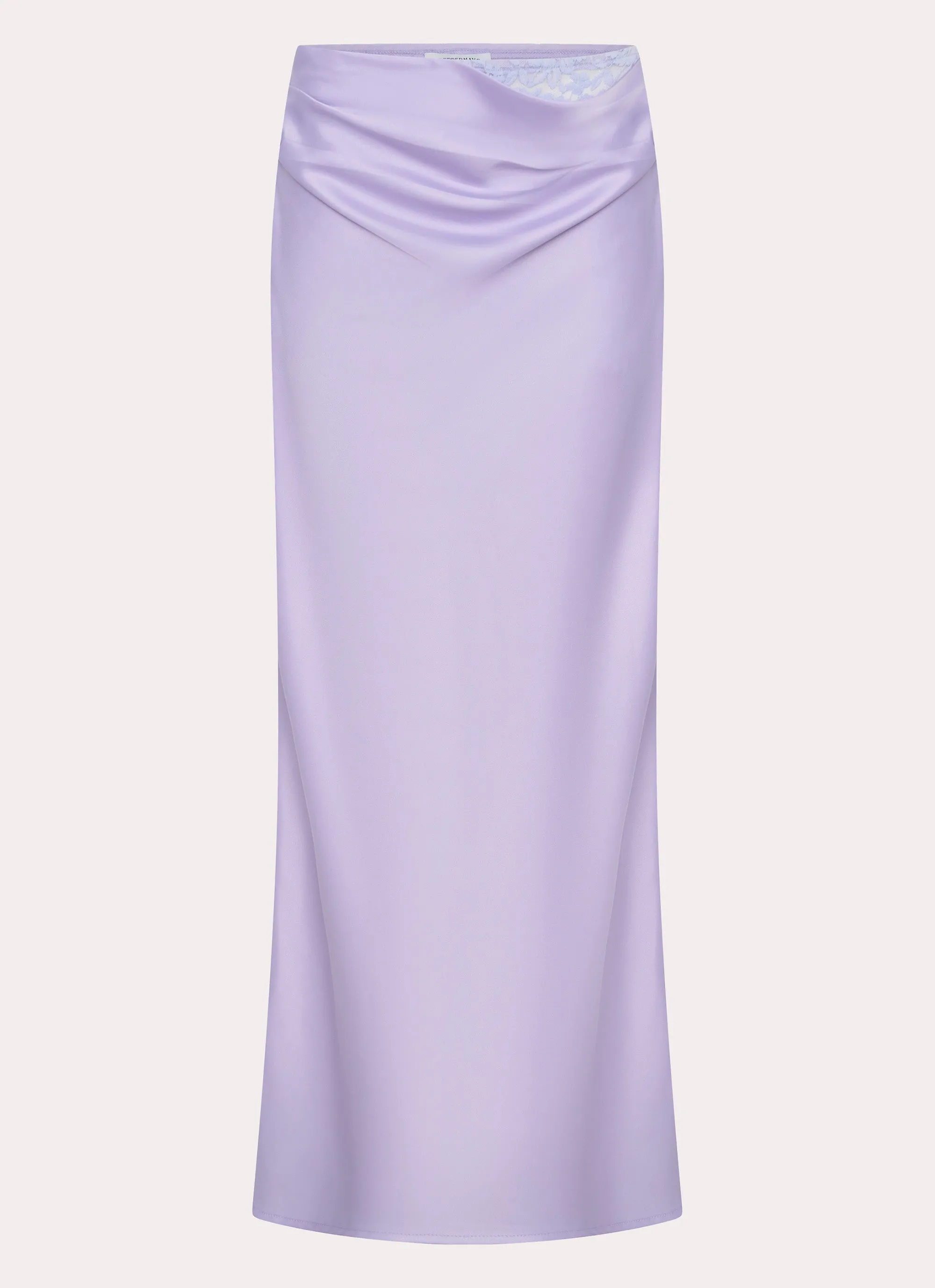 Nancy Lace Satin Maxi Skirt - Lilac