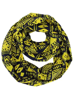 Navy & Yellow Aztec Infinity Scarf