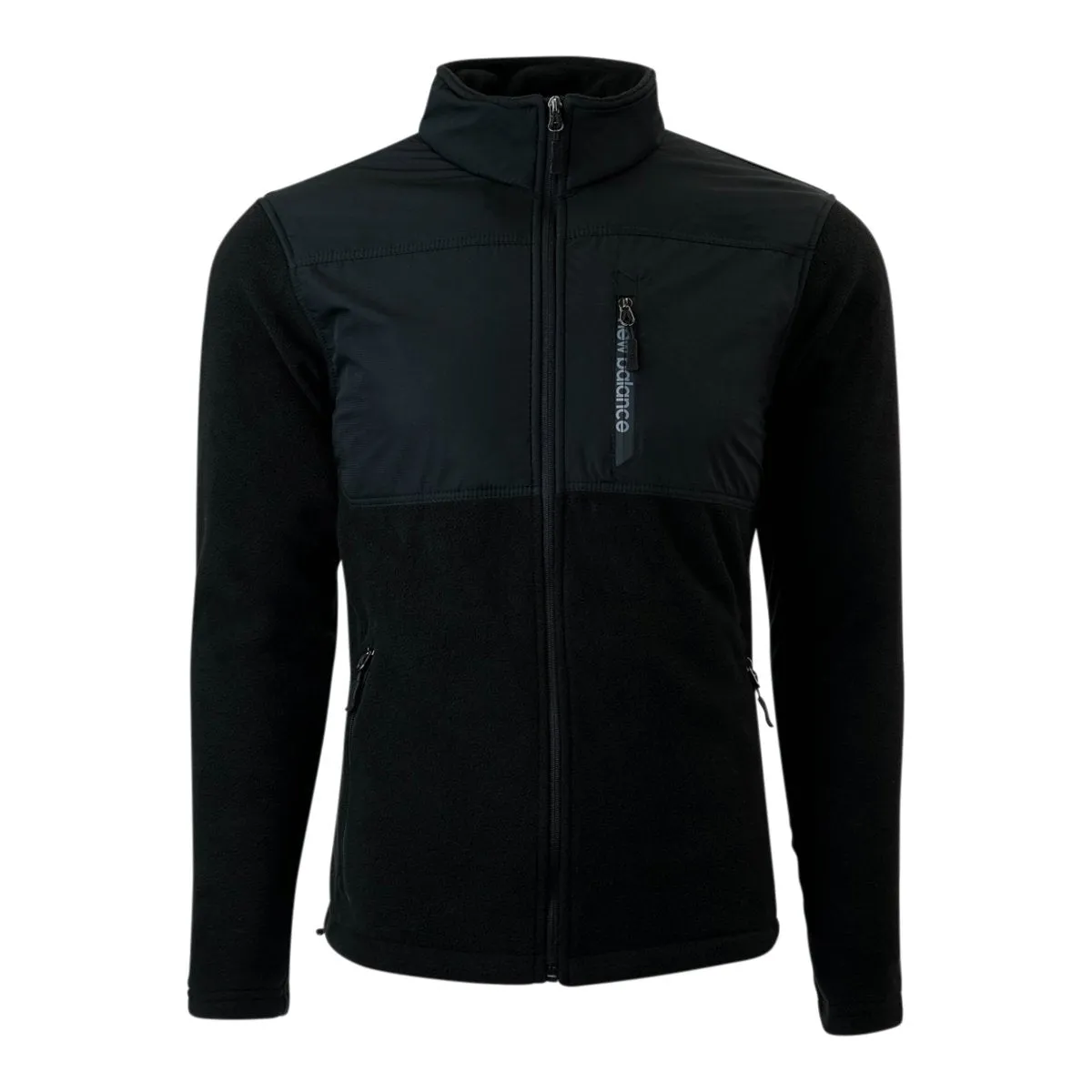 New Balance Men's Quilted Chest Full-Zip Fleece Jacket