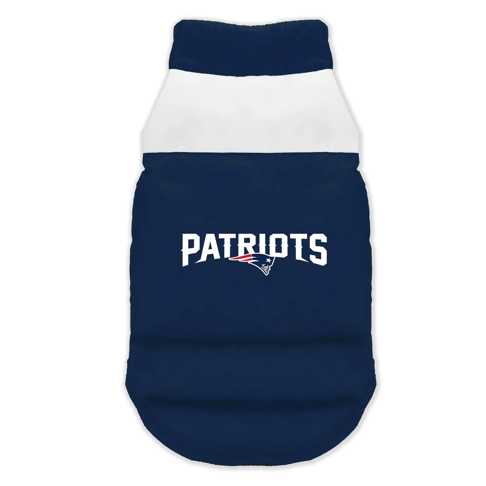 New England Patriots Pet Parka Puff Vest