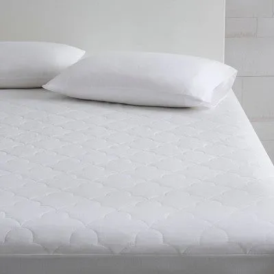 New - Twin Extra Long All Natural Cotton Percale Quilted Mattress Pad White: Sleep Philosophy, Cooling, 135 Thread Count, OEKO-TEX Certified