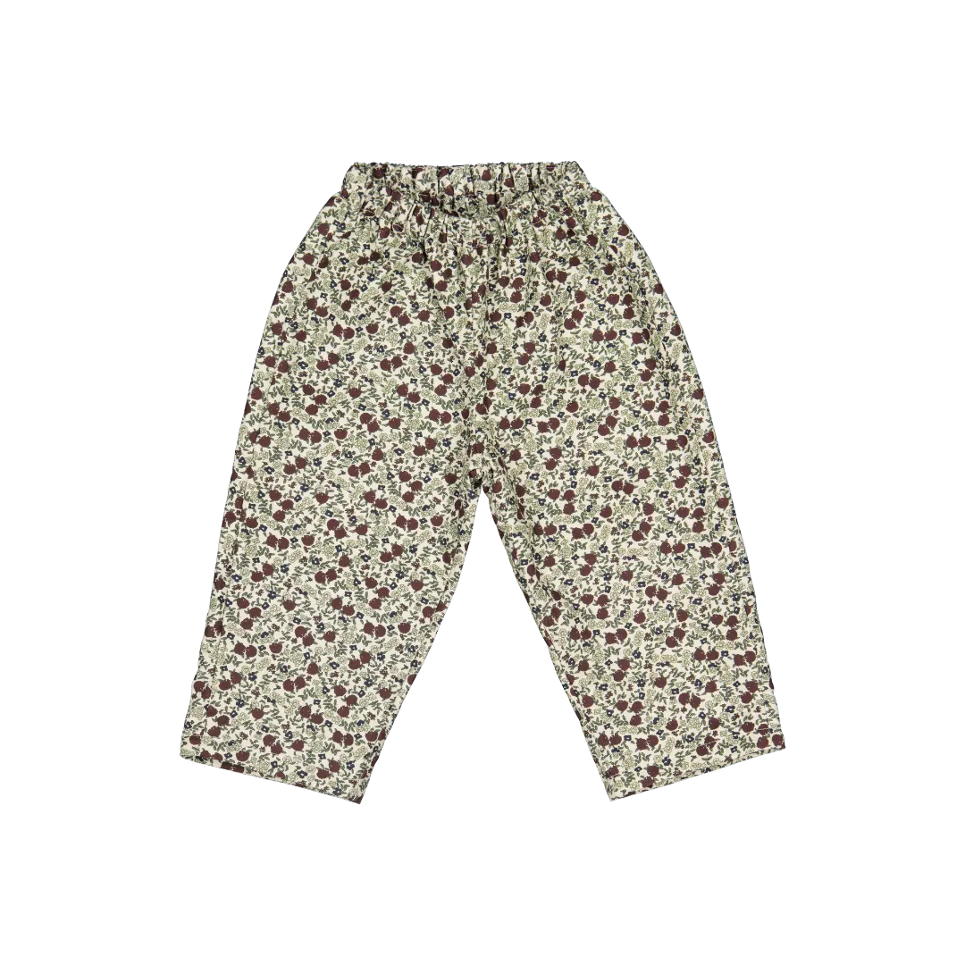 NINI REVERISBLE Pants - Red Flower