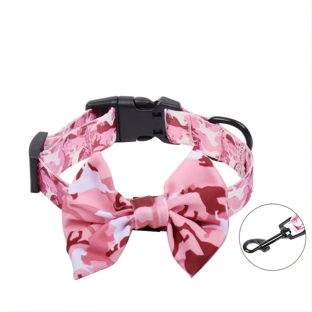 No-Pull Dog Harness Collar Leash Poop Bag - 4Pcs Set