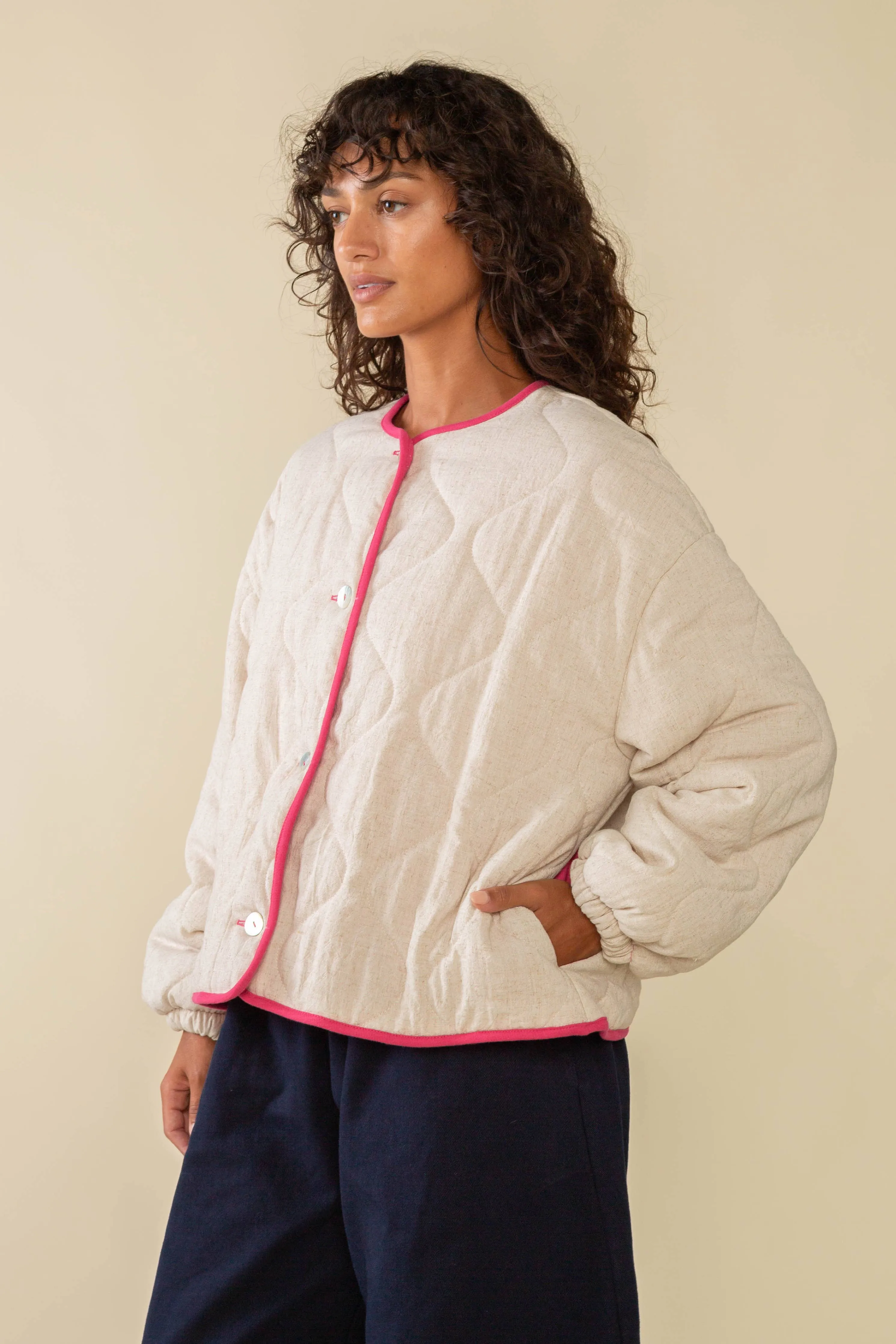 nubi boxy quilted jacket