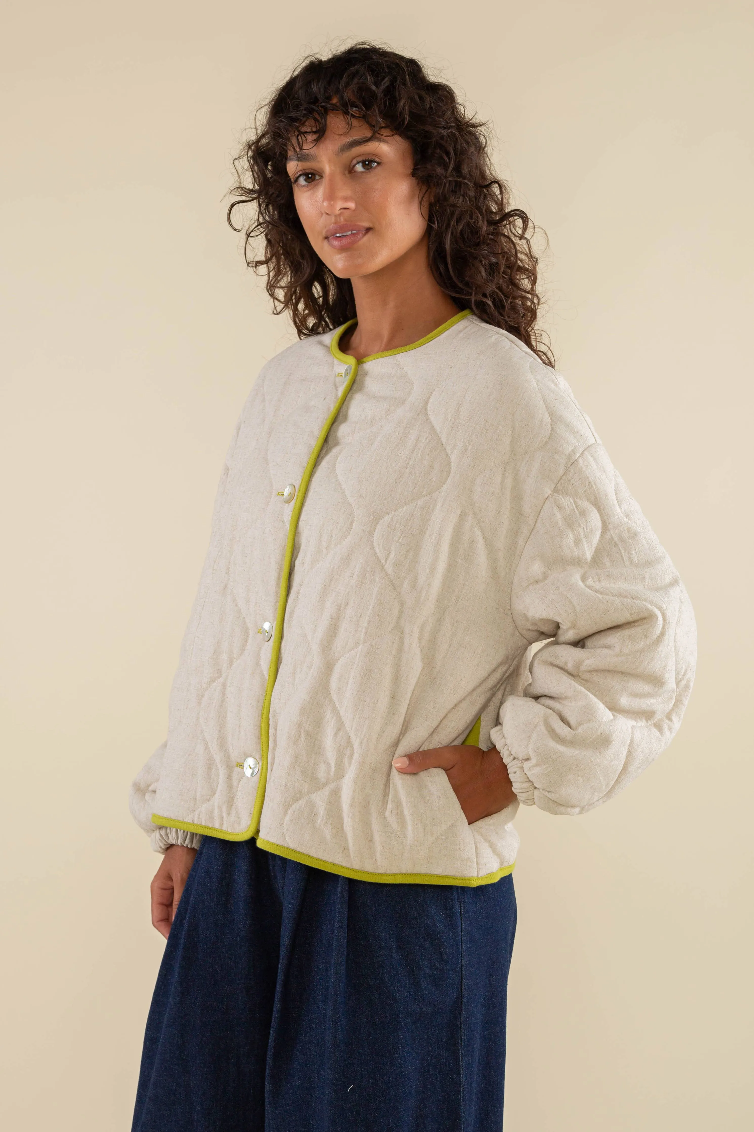 nubi boxy quilted jacket