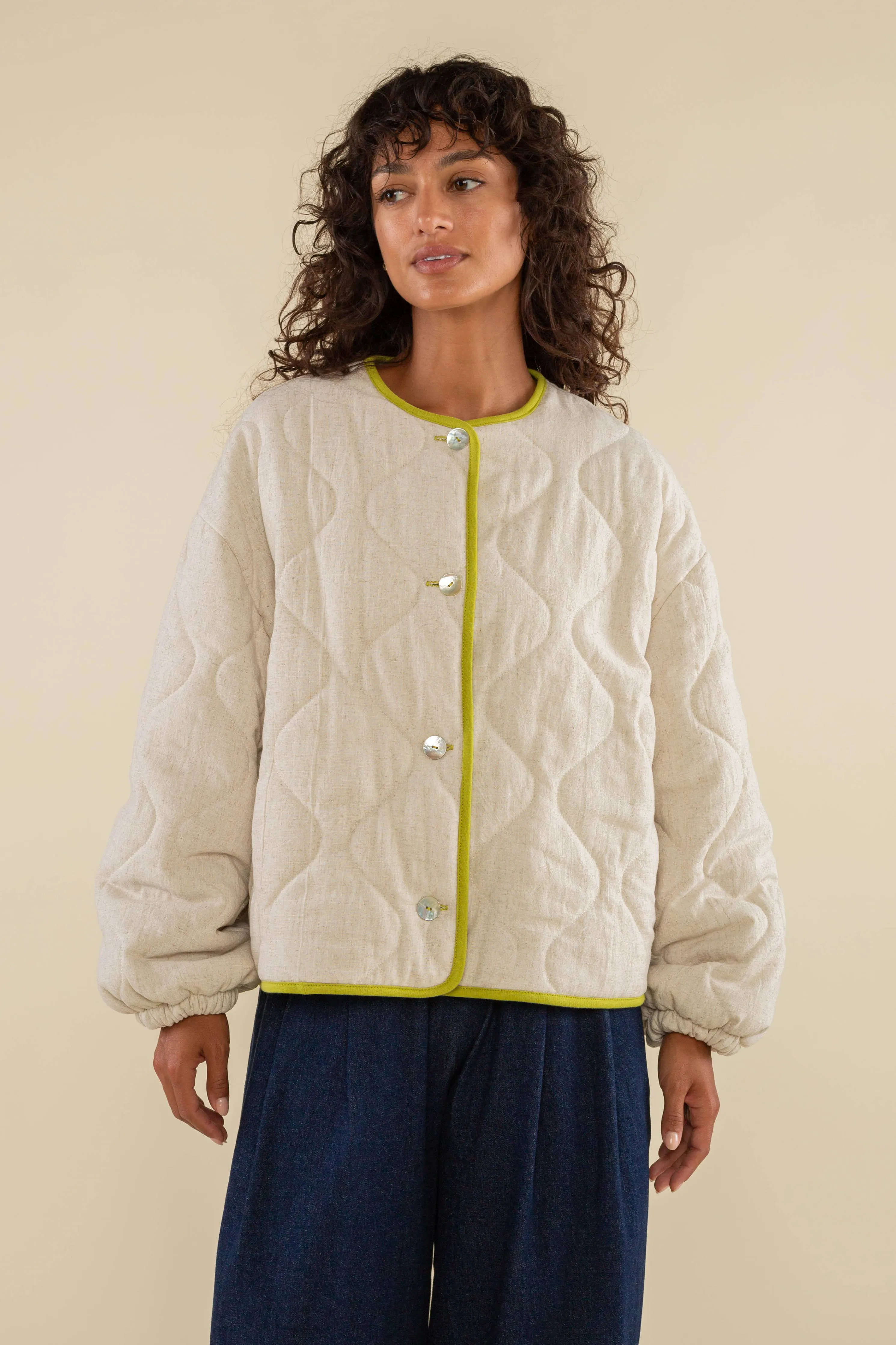 nubi boxy quilted jacket