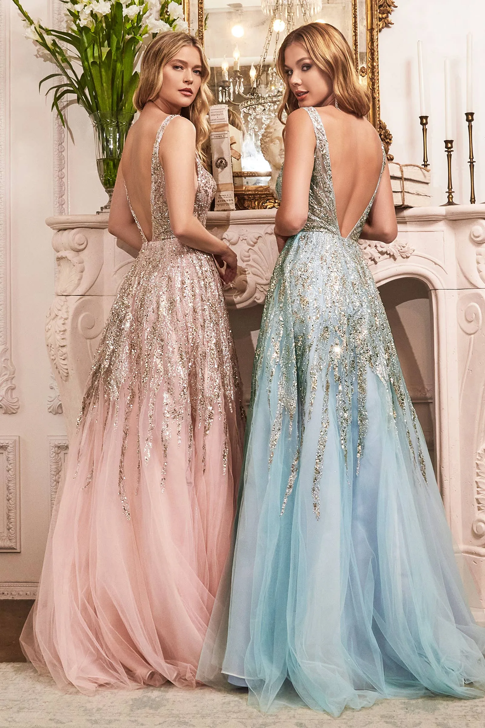 OMBRE SHIMMER BALL GOWN