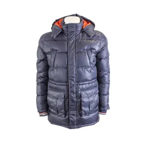 Parka bleu marine effet doudoune