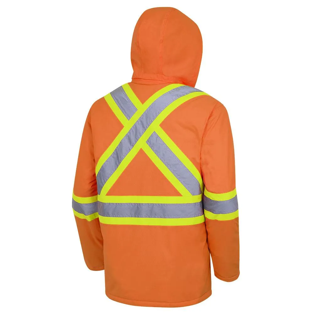 Parka - Pioneer Hi-Viz 100% Waterproof Winter Quilted Safety Parka, 5030 / 5031 / 5031BK