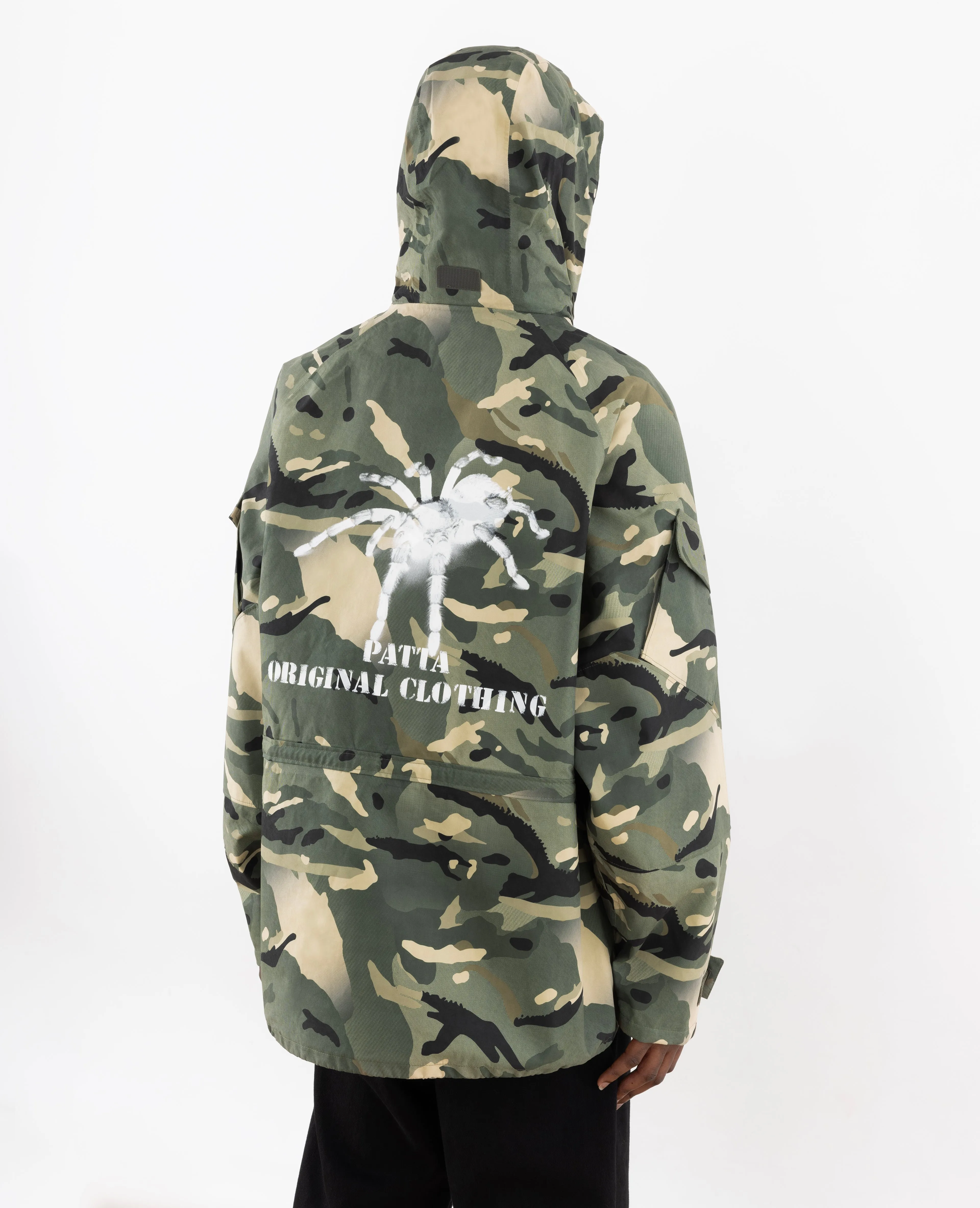 Patta Spray Camo Nylon Tactical Parka (Multi/Spray Camo)