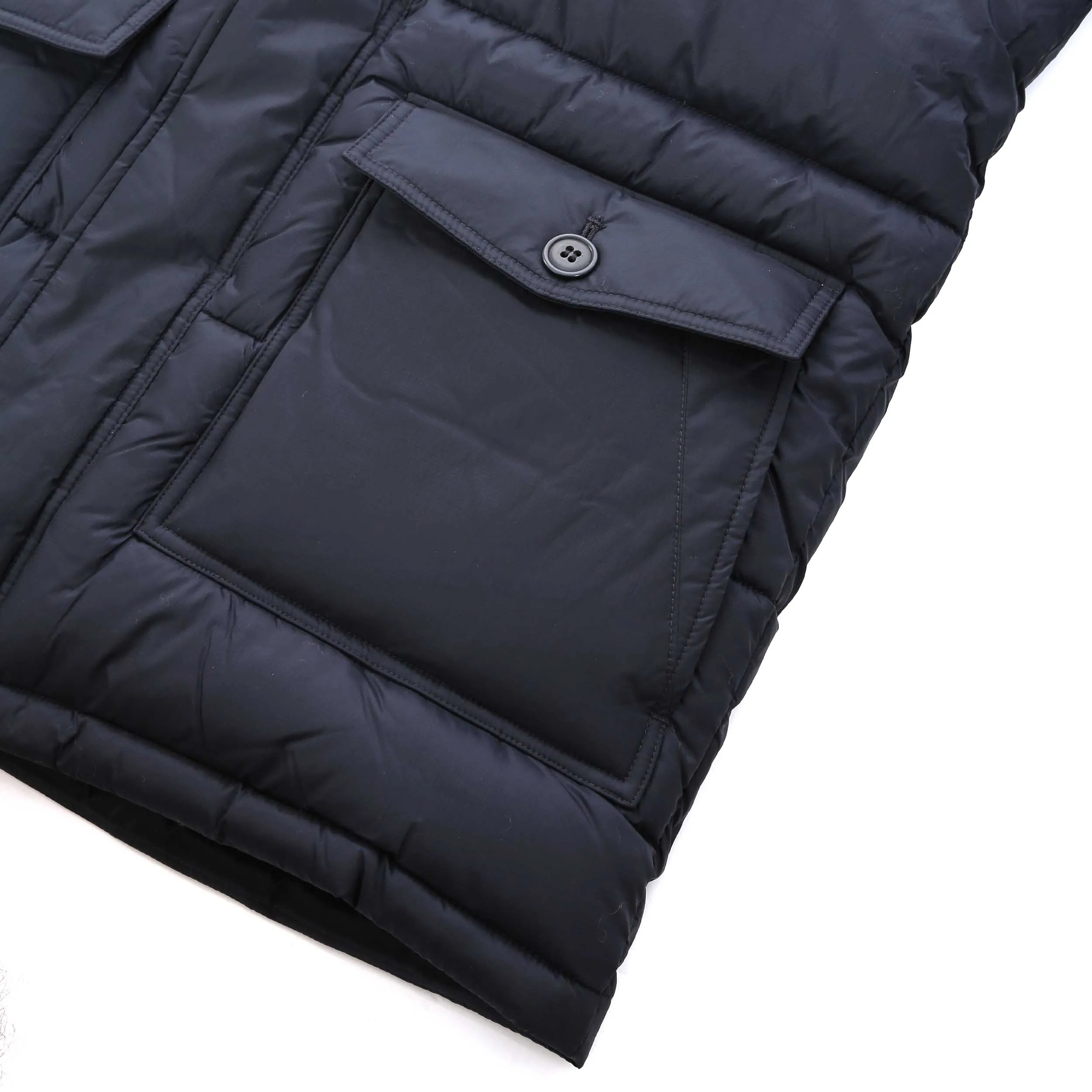 Paul Smith Fibre Down Parka Jacket in Dark Navy