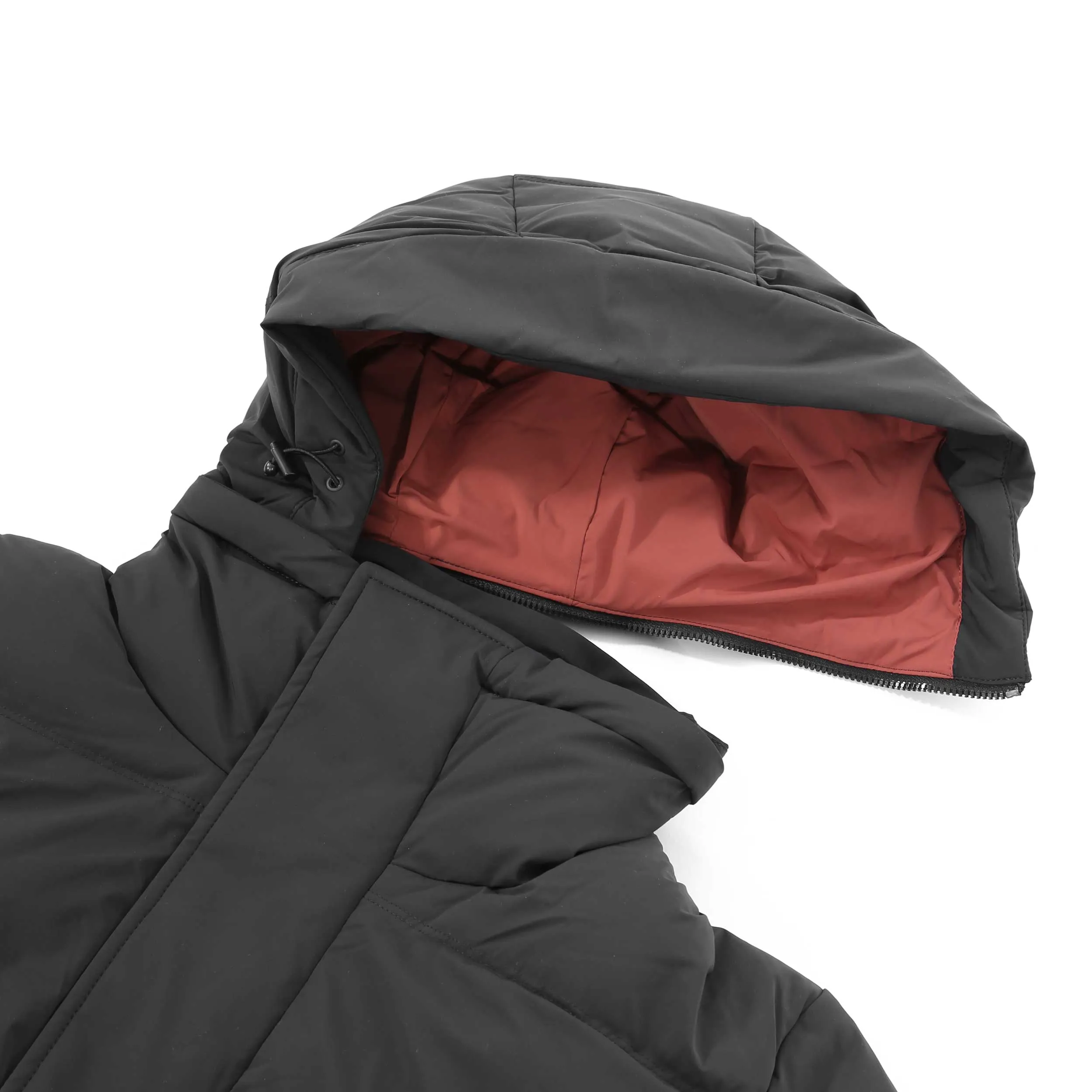 Paul Smith Hooded Down Jacket in Black Melange