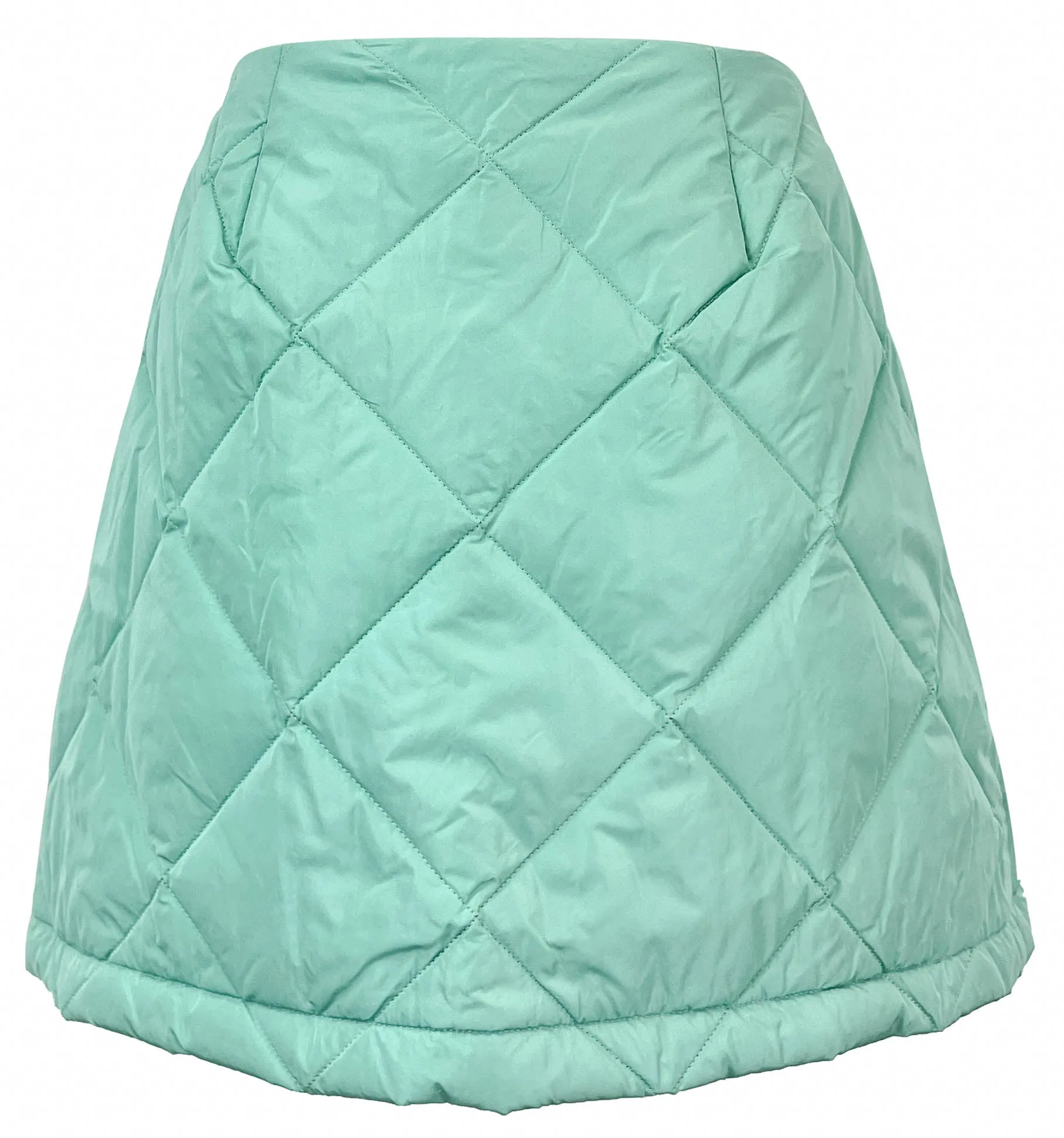 Plan C Quilted Mini Skirt in Clear Water