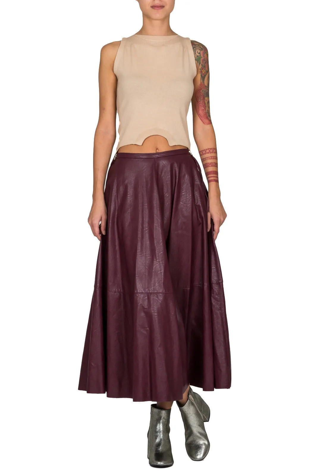 Pleated Maxi Skirt