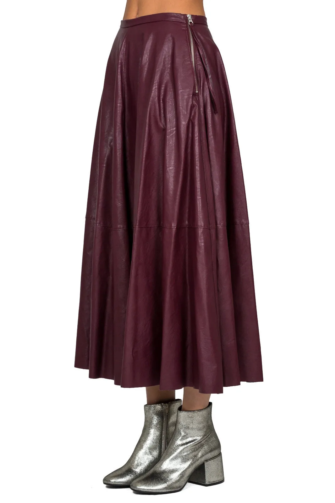 Pleated Maxi Skirt