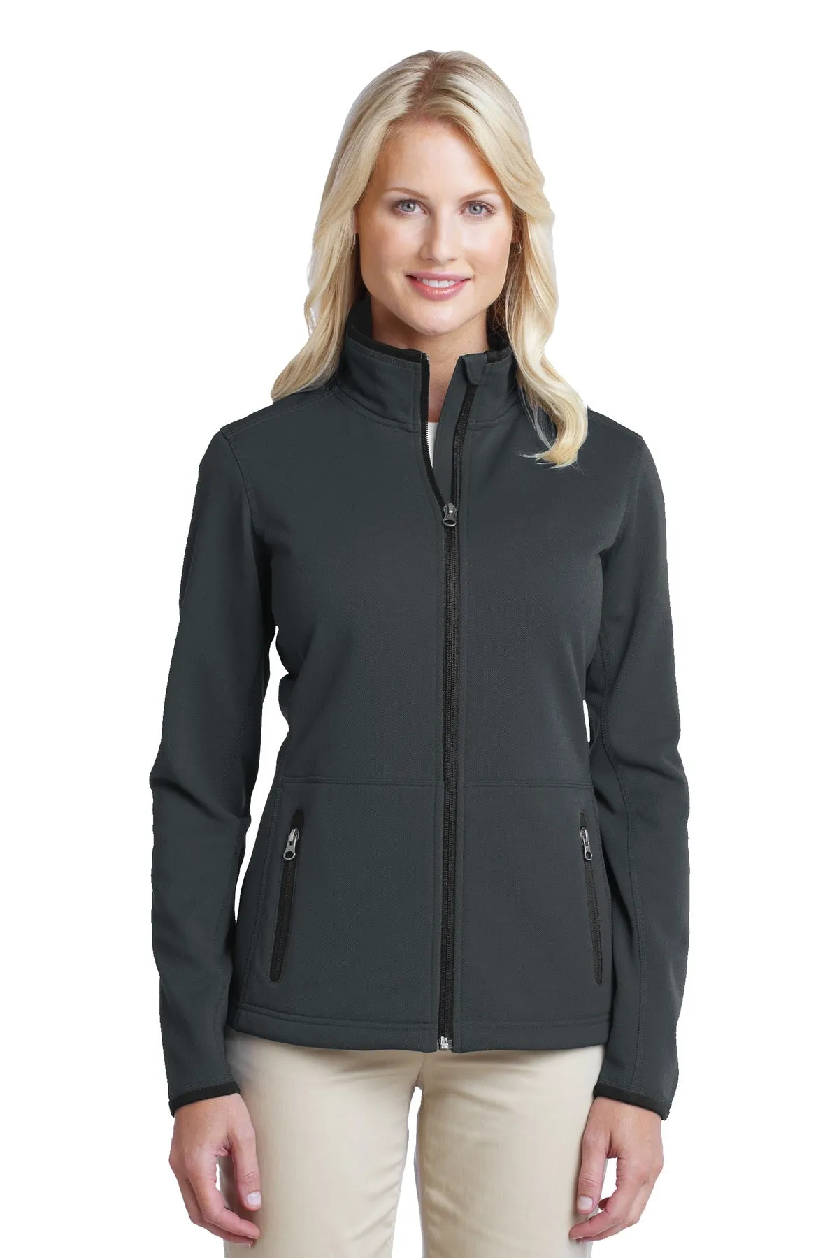 Port Authority® Ladies Pique Fleece Jacket. L222