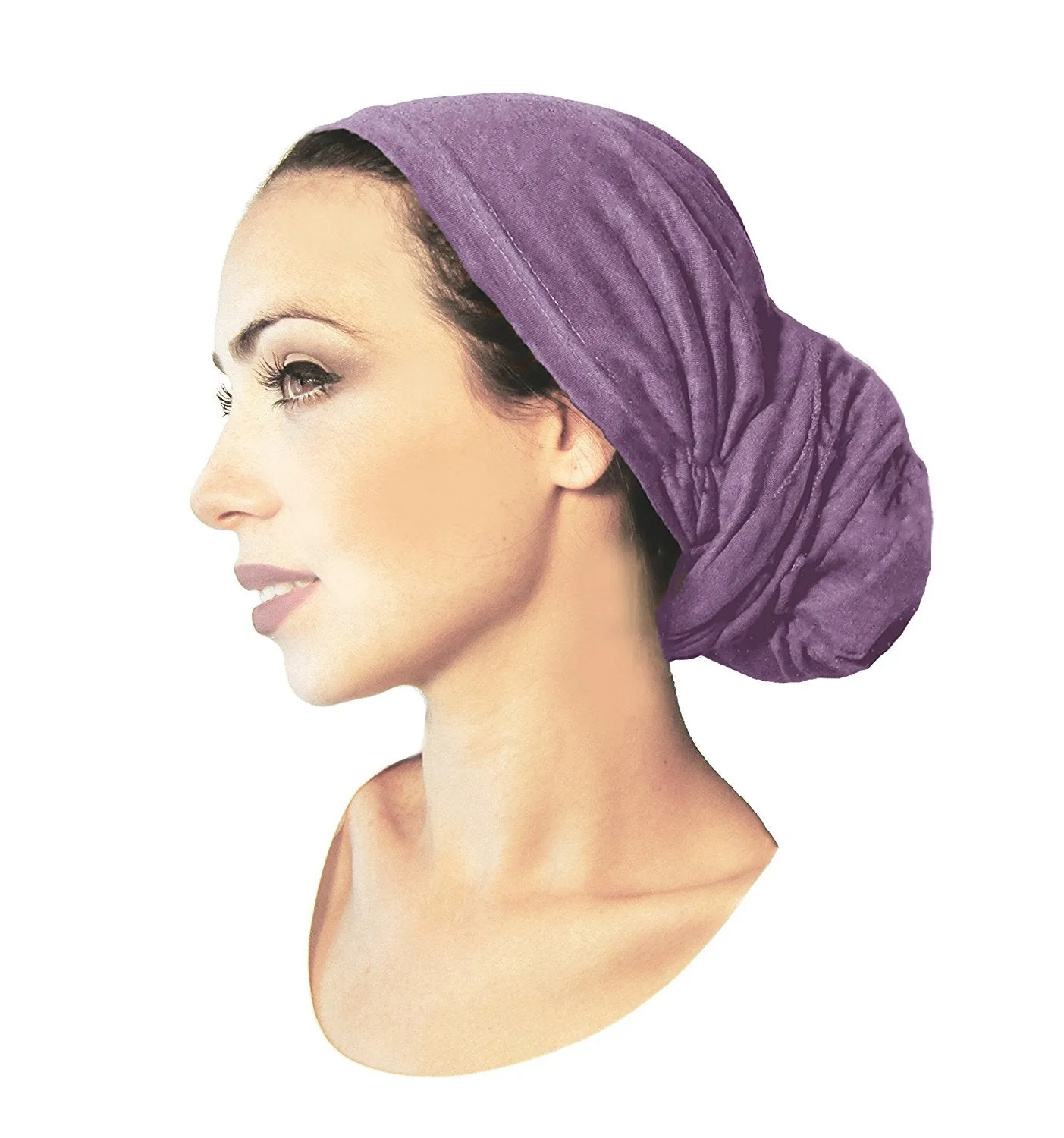 Pre-tied Headwear Versatile Ties Lavender Bandana Tichel Head-scarf Chemo...044