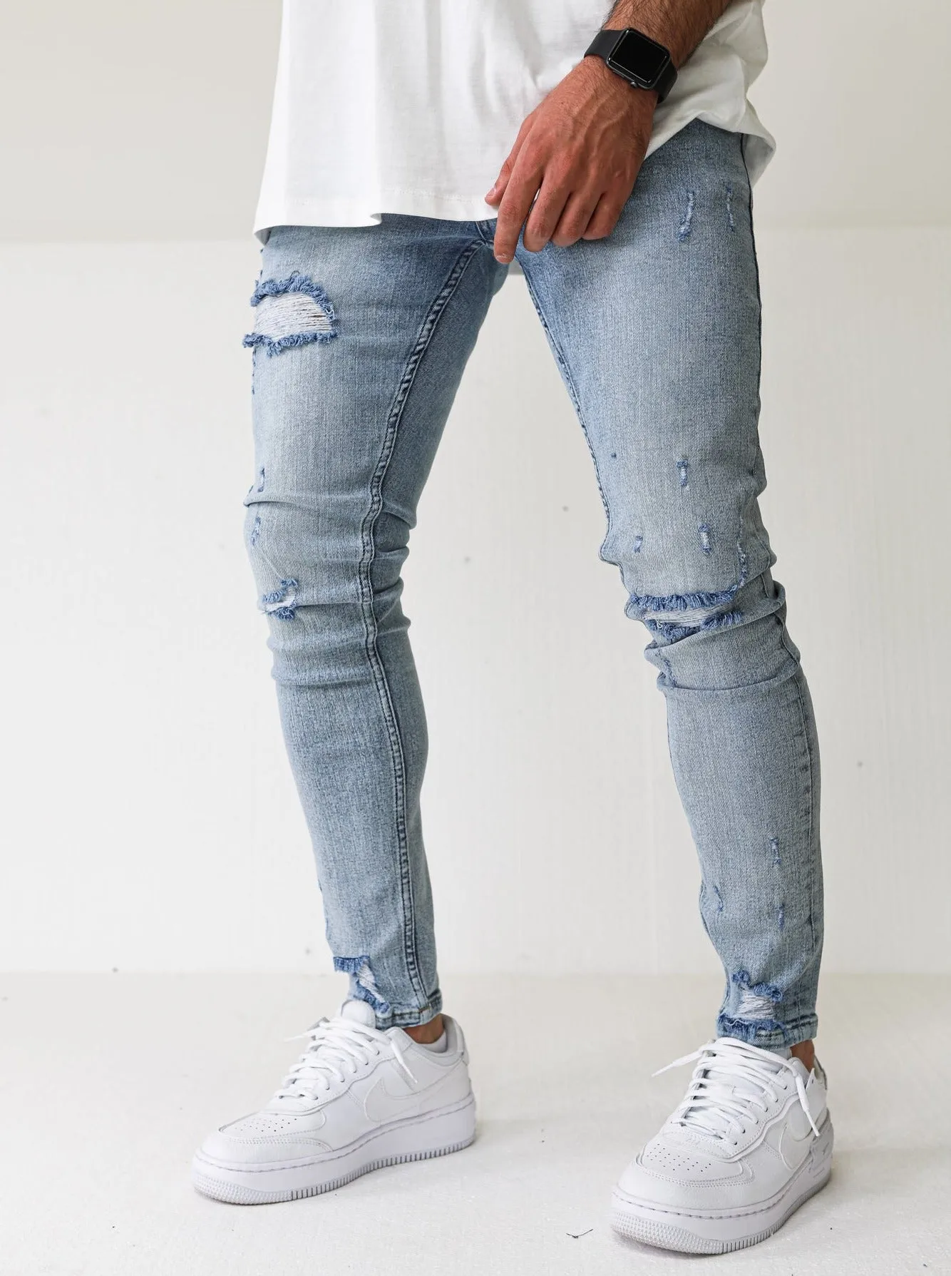 Premium 4x Stretch Vintage Blue Jeans