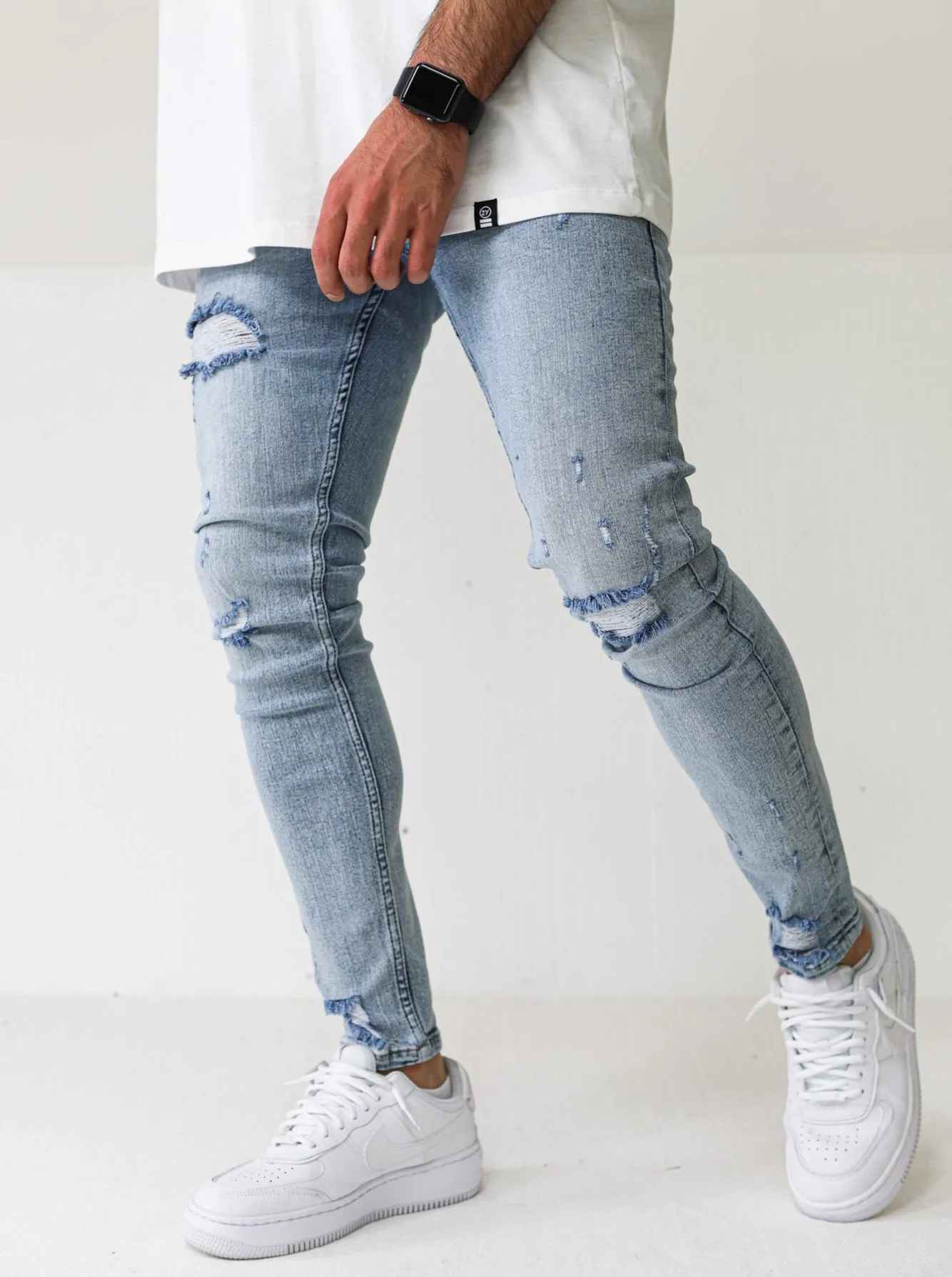 Premium 4x Stretch Vintage Blue Jeans