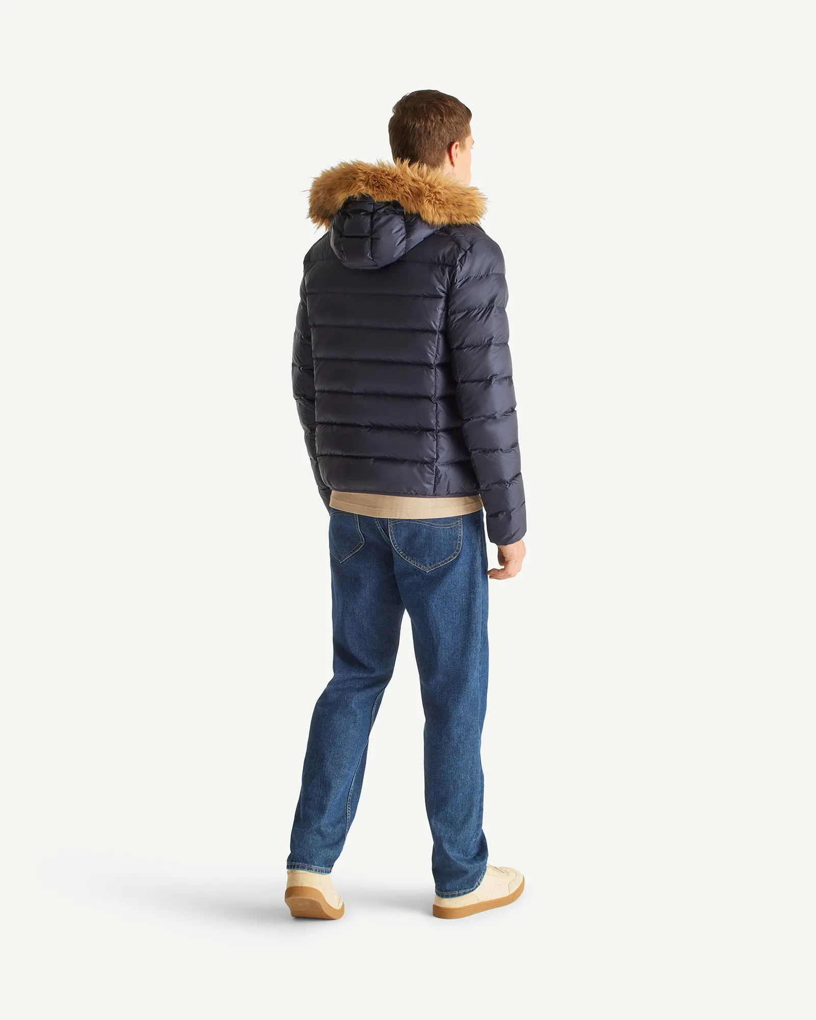 Prestige Extreme Cold hooded down jacket Navy