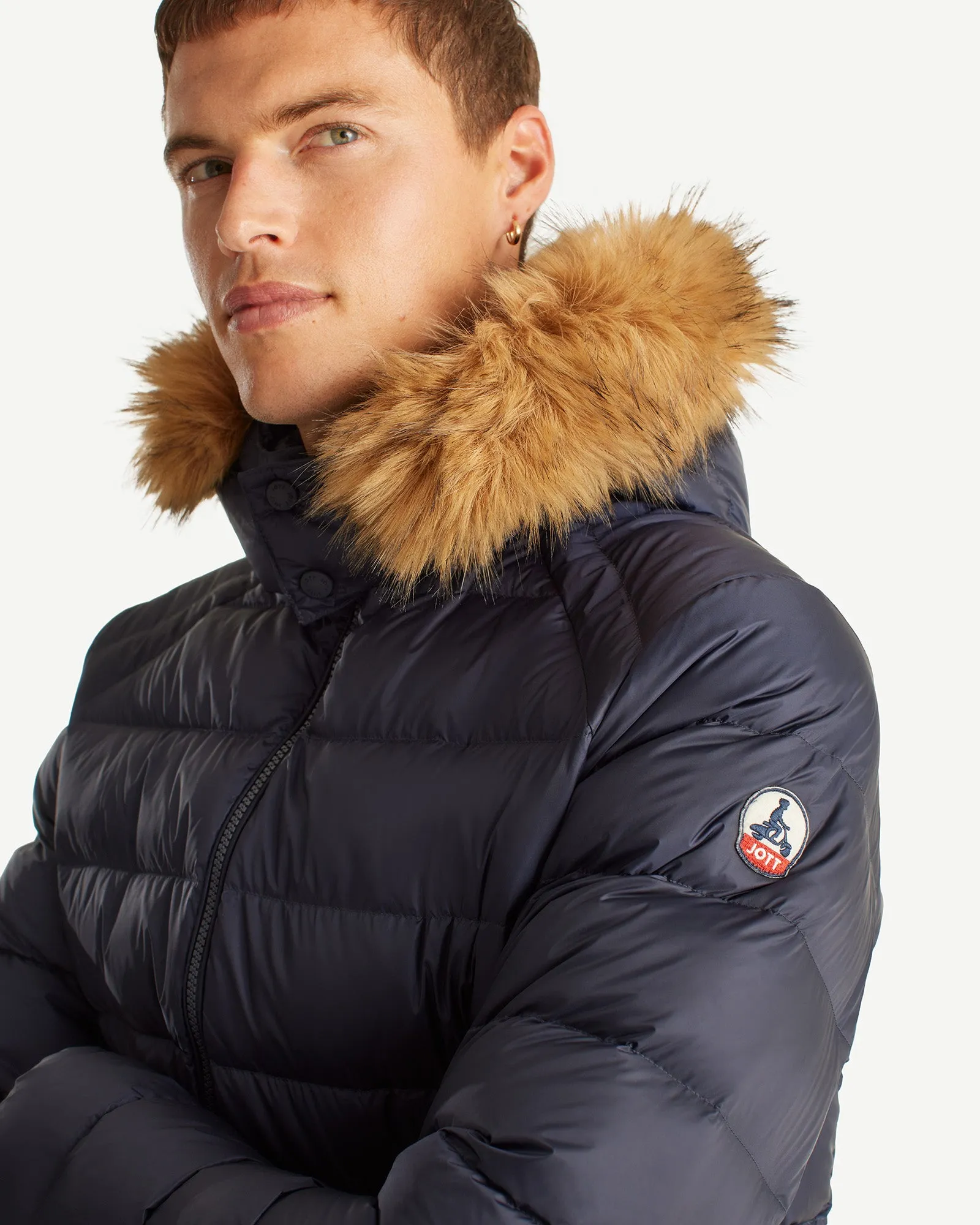 Prestige Extreme Cold hooded down jacket Navy