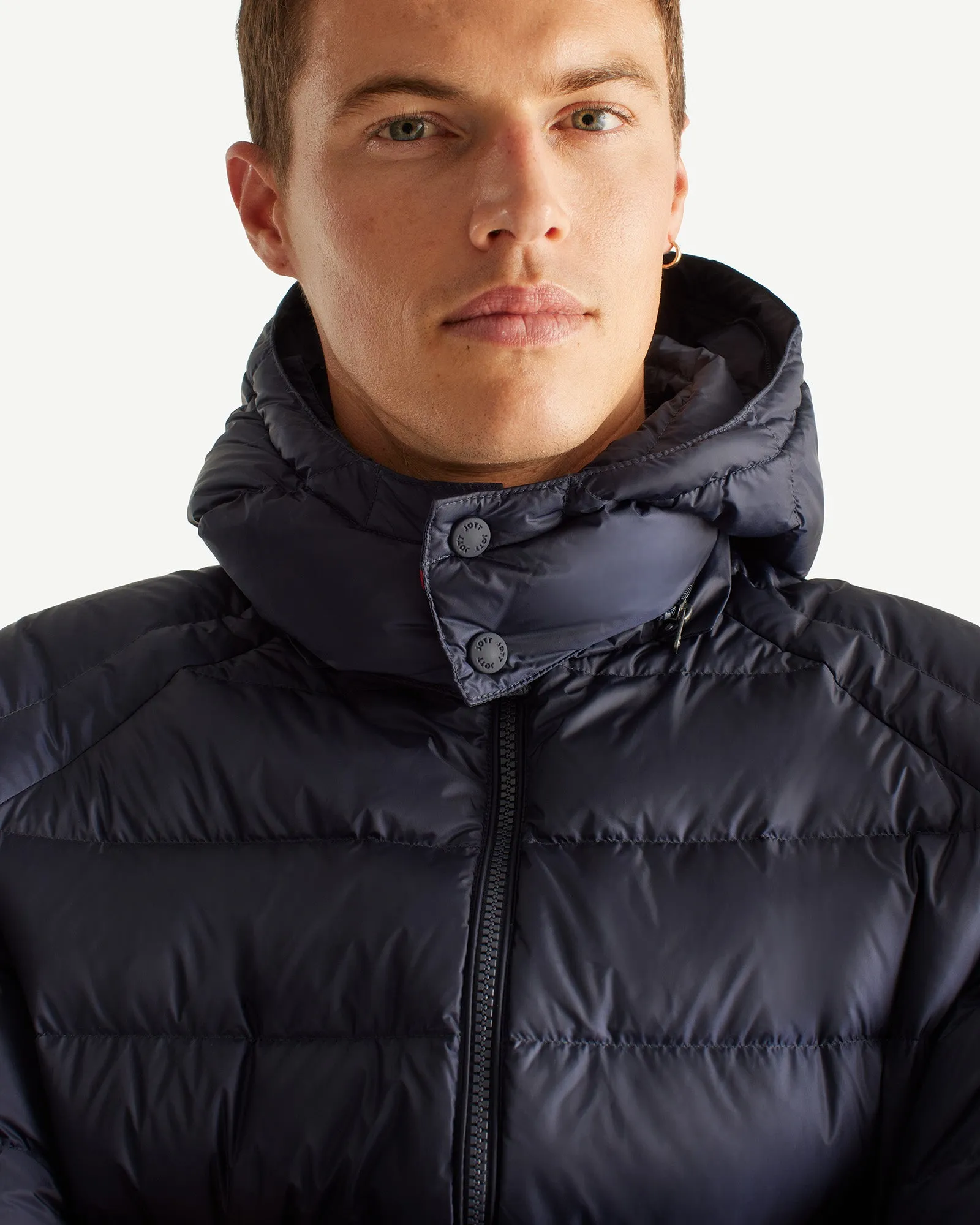 Prestige Extreme Cold hooded down jacket Navy