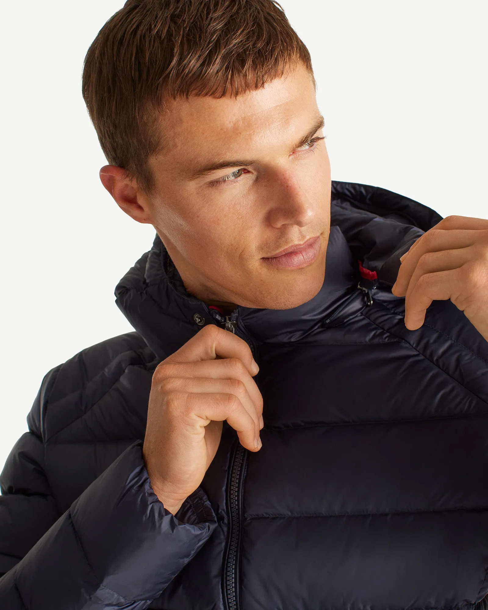 Prestige Extreme Cold hooded down jacket Navy