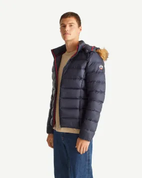 Prestige Extreme Cold hooded down jacket Navy