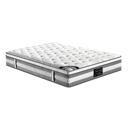 Queen Premium Package | Bedzy Luxe Austin Bed Frame Turquoise, Plush Premium Euro Top Pocket Spring Mattress (Medium Firm) & Bamboo Mattress Topper!