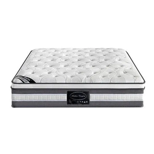 Queen Premium Package | Bedzy Luxe Austin Bed Frame Turquoise, Plush Premium Euro Top Pocket Spring Mattress (Medium Firm) & Bamboo Mattress Topper!