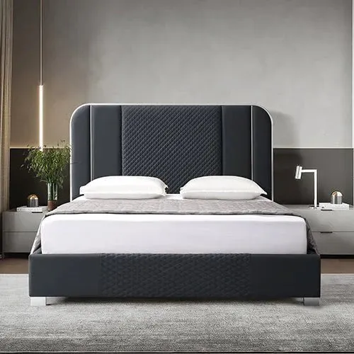 Queen Premium Package | Bedzy Luxe Halcyon Bed Frame Black, Plush Premium Euro Top Pocket Spring Mattress (Medium Firm) & Bamboo Mattress Topper!