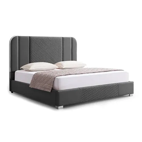 Queen Premium Package | Bedzy Luxe Halcyon Bed Frame Black, Plush Premium Euro Top Pocket Spring Mattress (Medium Firm) & Bamboo Mattress Topper!