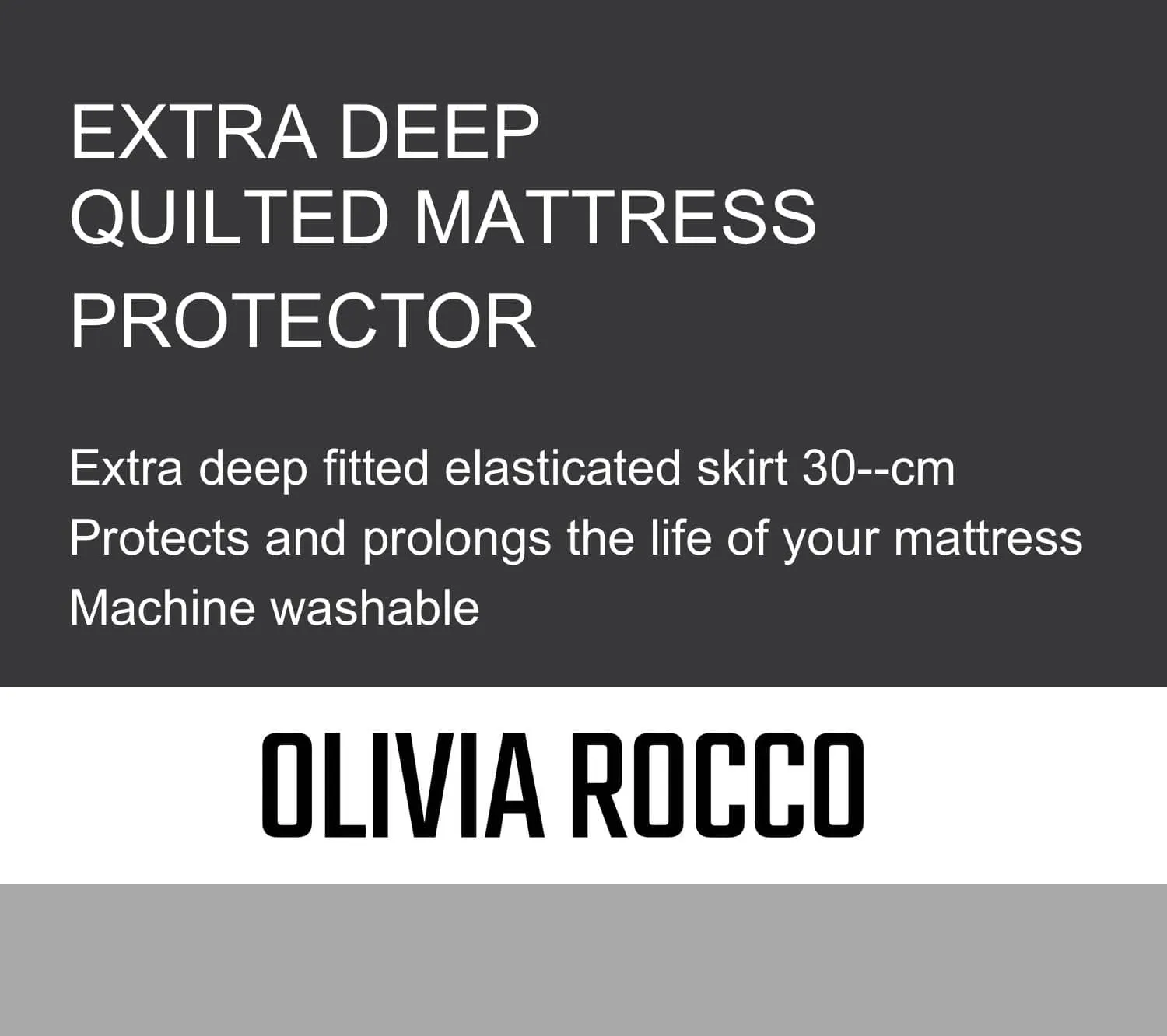 Quilted Extra Deep Waterproof Mattress Protector Microfibre Top for All Bed Sizes Premium Bedding Protection by OLIVIA ROCCO