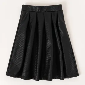 Quilted Pleather Skirt