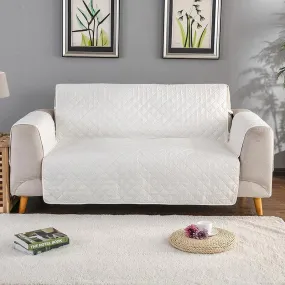 Quilted Sofa Cover ( White )