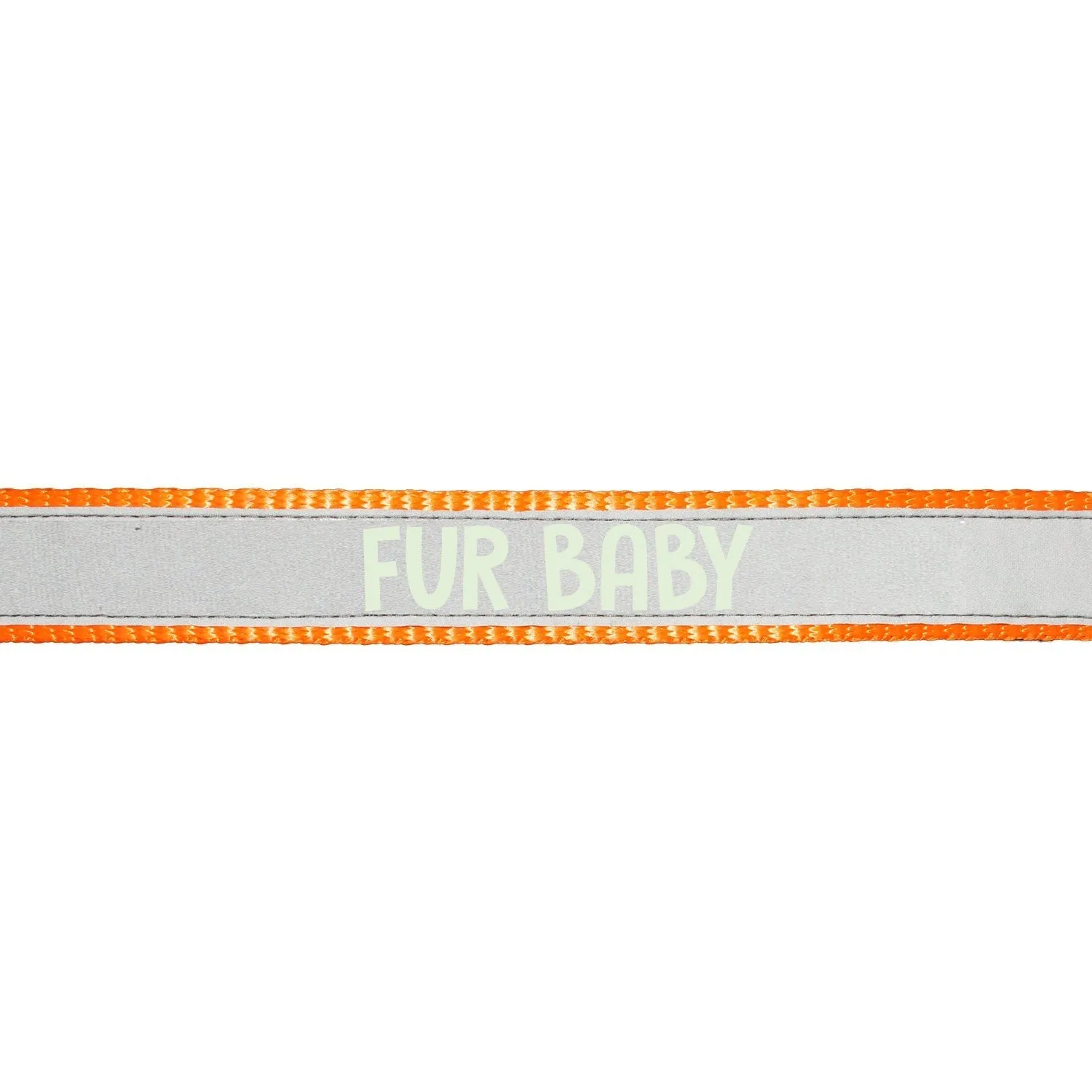 "Fur Baby" Night Glow Printed Reflective Nylon Neck Belt Collar for Dogs