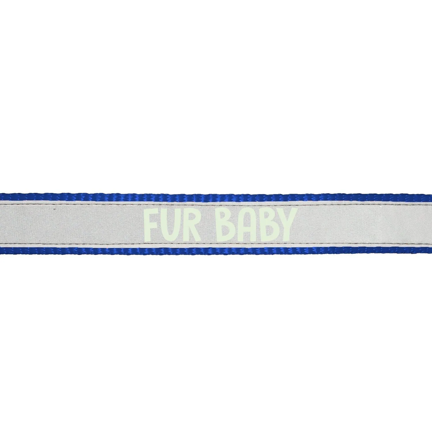 "Fur Baby" Night Glow Printed Reflective Nylon Neck Belt Collar for Dogs