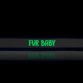 "Fur Baby" Night Glow Printed Reflective Nylon Neck Belt Collar for Dogs