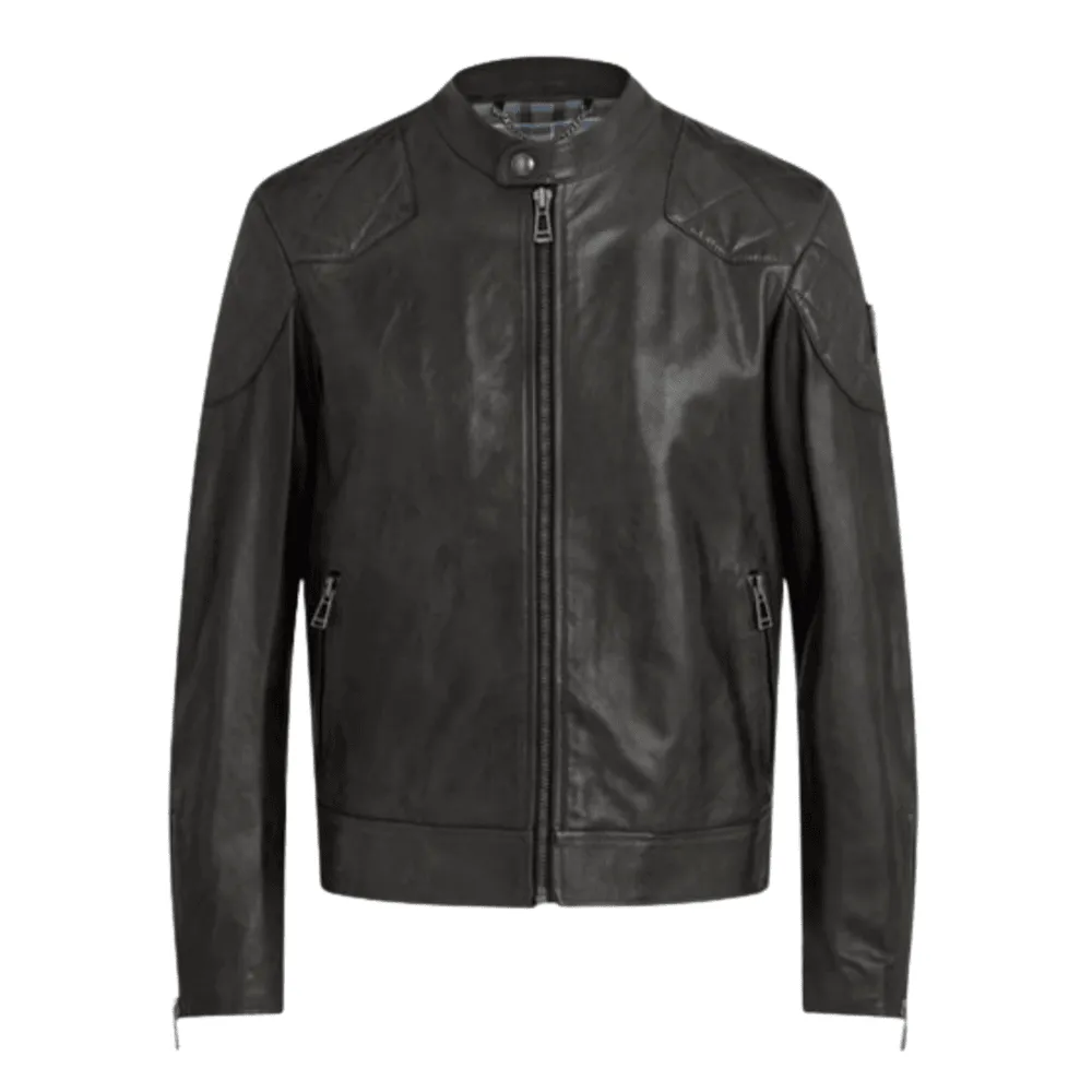 Ranveer Genuine Leather Racer Jacket for Men