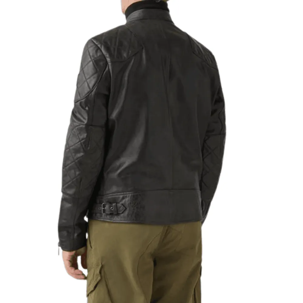 Ranveer Genuine Leather Racer Jacket for Men