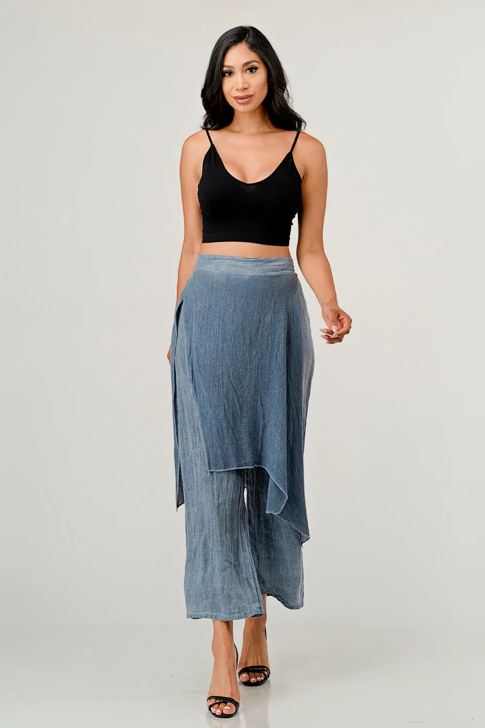 Raw Moda Linen Layered Minna Pants