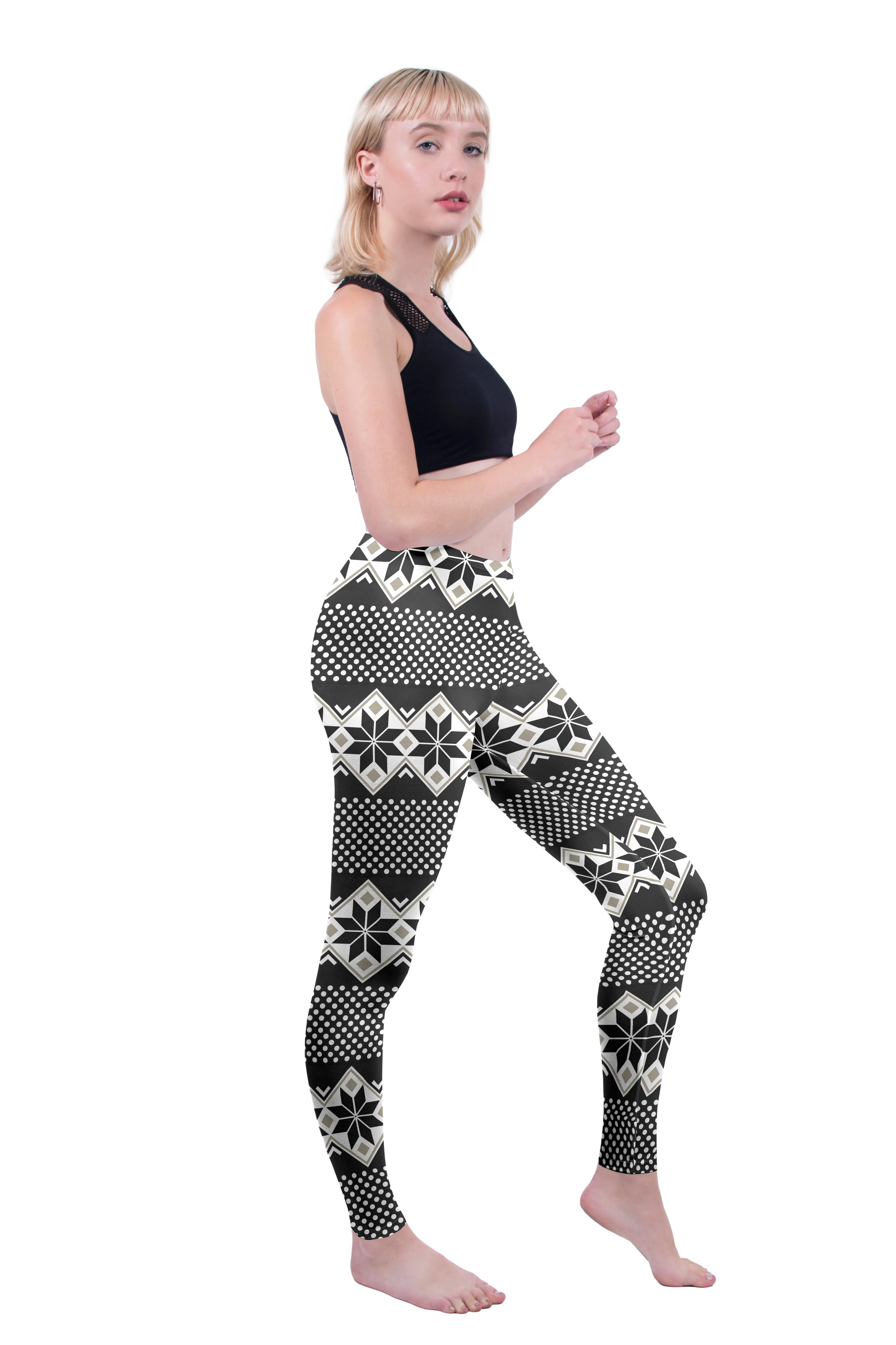 Regular Leggings (8-14 UK Size) - Winter Dots