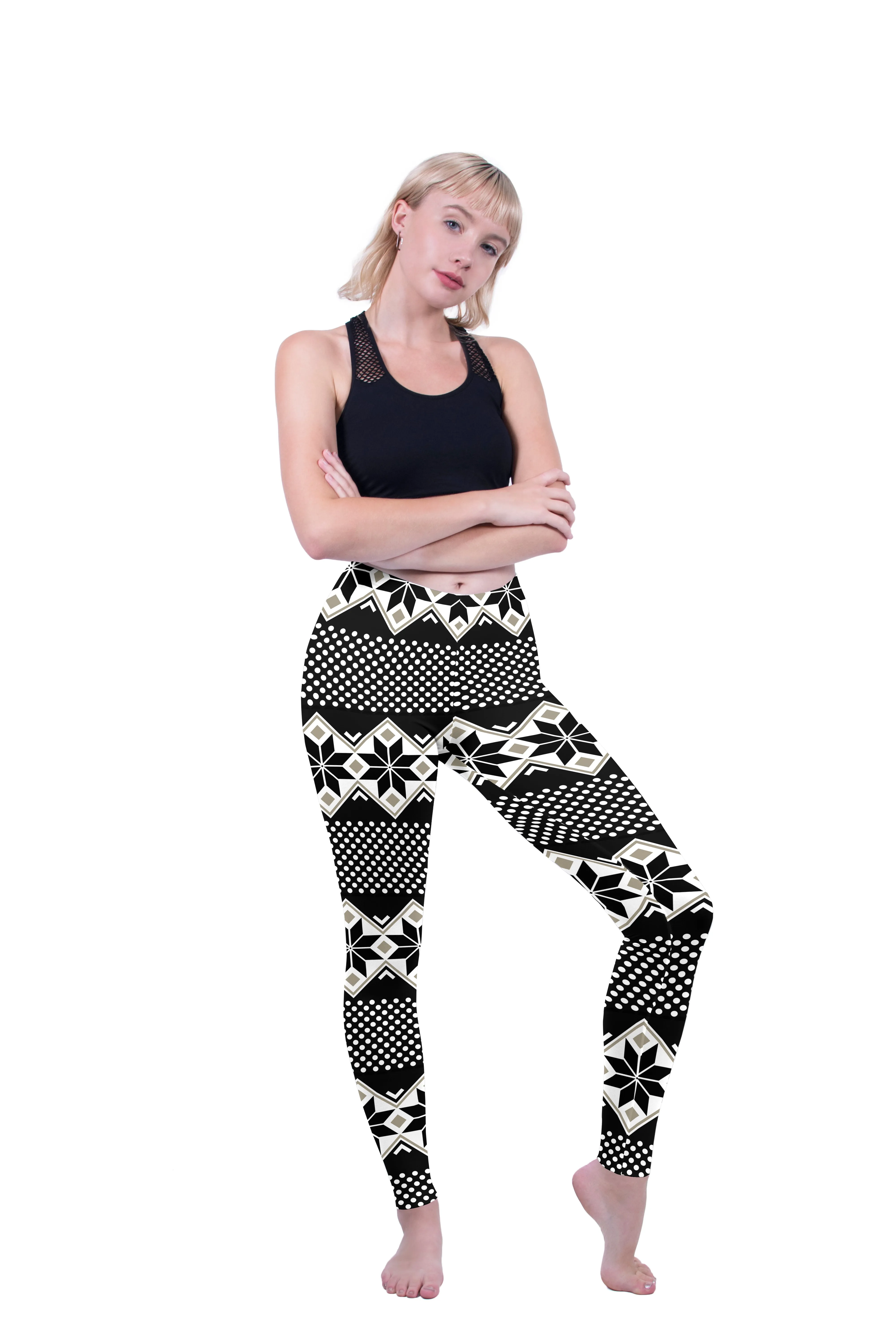 Regular Leggings (8-14 UK Size) - Winter Dots