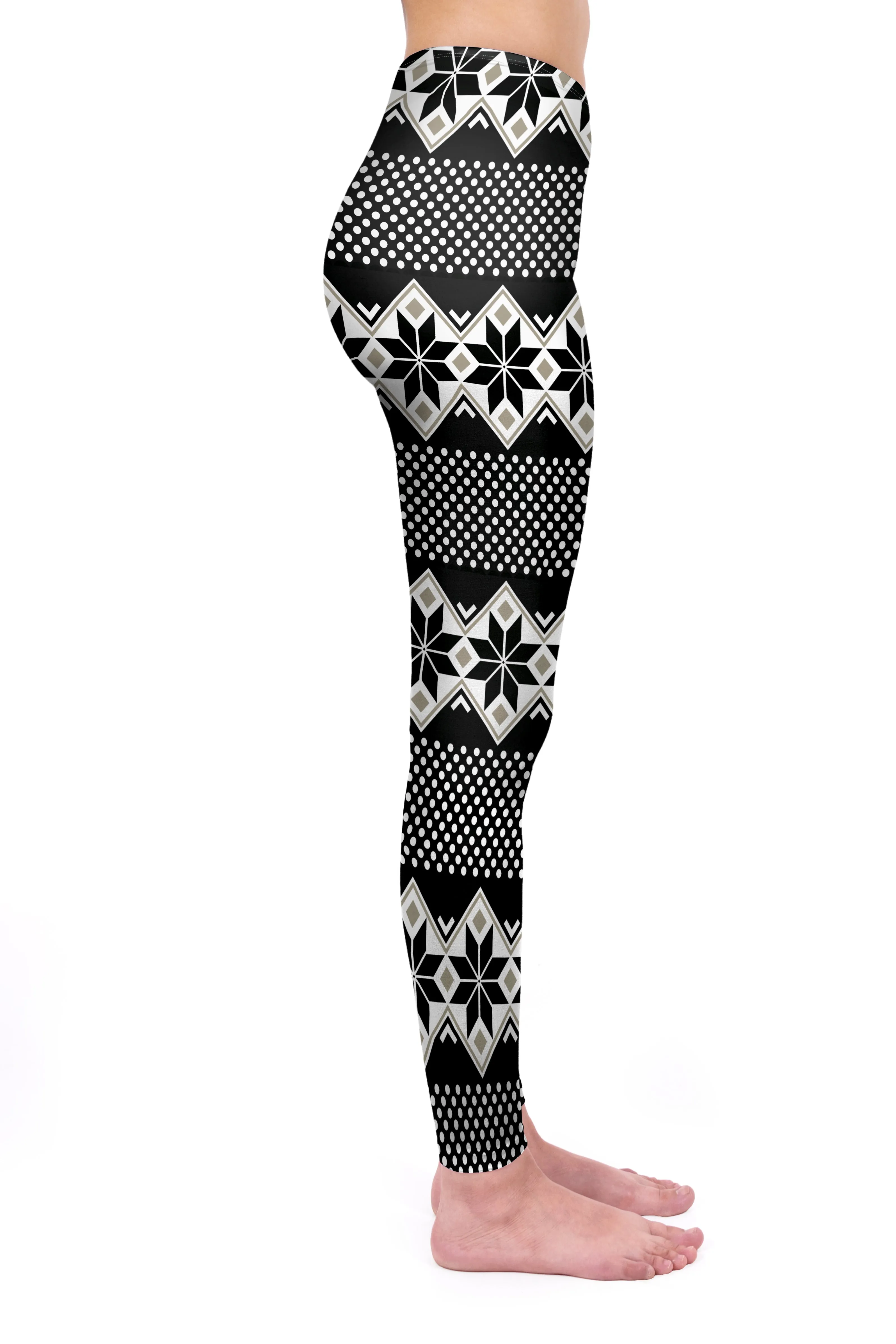 Regular Leggings (8-14 UK Size) - Winter Dots