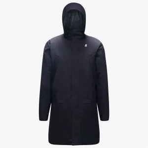 Remi Ripstop Marmotta - Men Waterproof Hooded Coat in Blue Depth