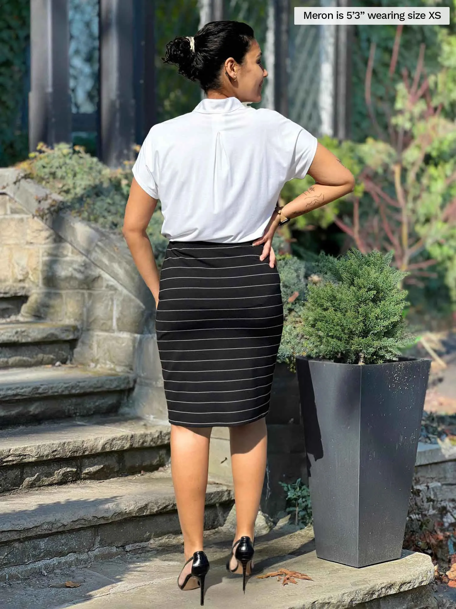 Salma striped pencil skirt - FINAL SALE