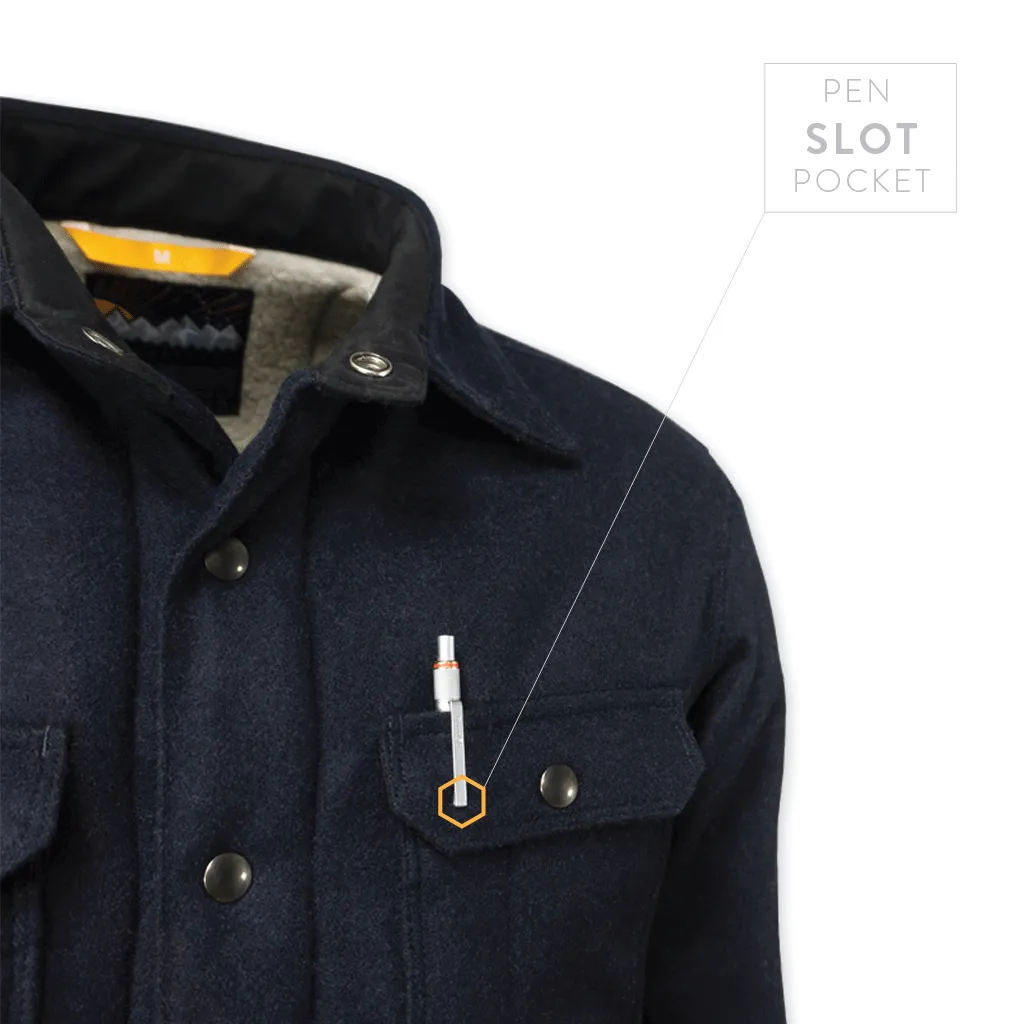 Shearling Mountain Jacket - Navy Blue